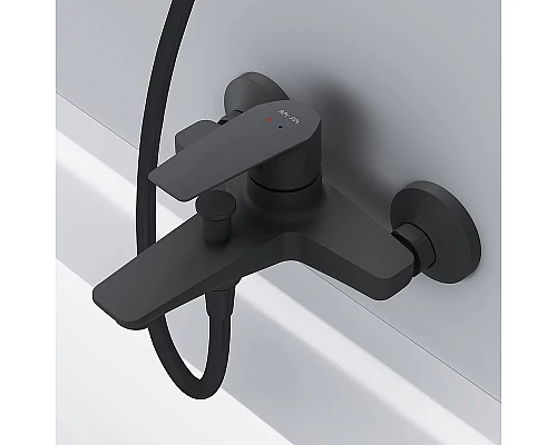 Купить Смеситель для ванны AM.PM Gem F90A10022 Черный в магазине сантехники Santeh-Crystal.ru