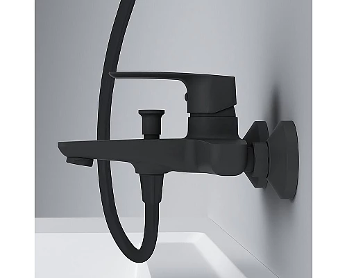 Купить Смеситель для ванны AM.PM Gem F90A10022 Черный в магазине сантехники Santeh-Crystal.ru
