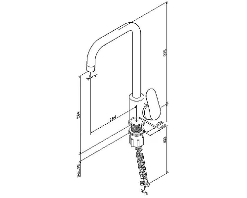 Купить Смеситель для кухни AM.PM Like F8006000 Хром в магазине сантехники Santeh-Crystal.ru