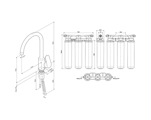 Купить Смеситель для кухни AM.PM Like F8007S22 Черный матовый в магазине сантехники Santeh-Crystal.ru