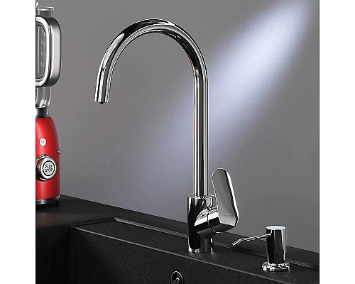 Купить Смеситель для кухни AM.PM Like F8007T00 с дозатором для моющего средства Хром в магазине сантехники Santeh-Crystal.ru