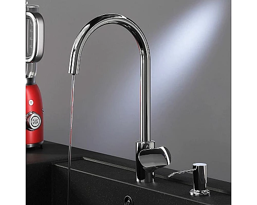 Купить Смеситель для кухни AM.PM Like F8007T00 с дозатором для моющего средства Хром в магазине сантехники Santeh-Crystal.ru