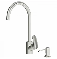 Смеситель для кухни AM.PM Like F8007T11 с дозатором для моющего средства Сатин