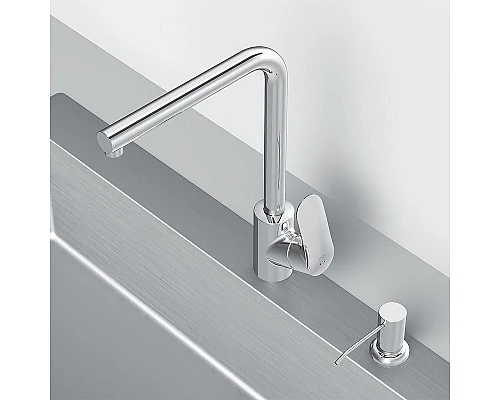 Приобрести Смеситель для кухни AM.PM Like F8005D00 с дозатором Хром в магазине сантехники Santeh-Crystal.ru