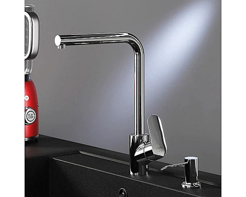 Приобрести Смеситель для кухни AM.PM Like F8005D00 с дозатором Хром в магазине сантехники Santeh-Crystal.ru