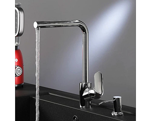 Приобрести Смеситель для кухни AM.PM Like F8005D00 с дозатором Хром в магазине сантехники Santeh-Crystal.ru