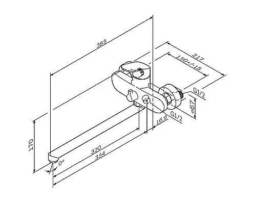 Заказать Смеситель для ванны AM.PM Like F8090016 универсальный Хром в магазине сантехники Santeh-Crystal.ru