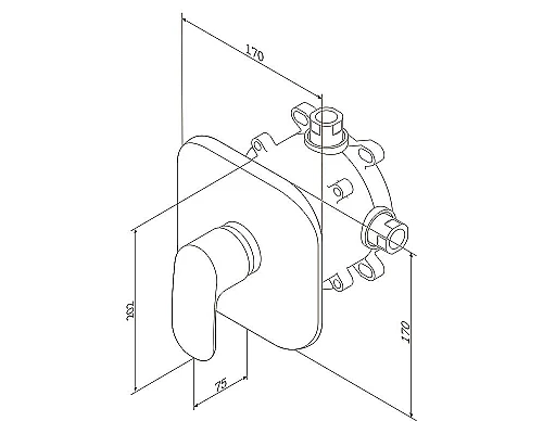 Заказать Смеситель для душа AM.PM Sensation F3075000 хром в магазине сантехники Santeh-Crystal.ru