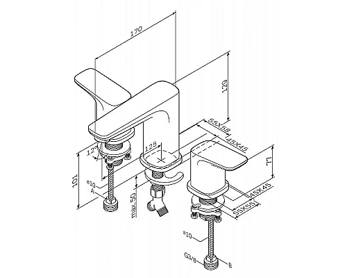 Приобрести Смеситель для раковины AM.PM Spirit F7008000 Хром в магазине сантехники Santeh-Crystal.ru