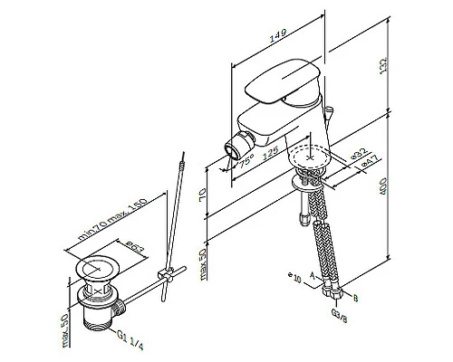 Заказать Смеситель для биде AM.PM Spirit V2.1 F71A83100 Хром в магазине сантехники Santeh-Crystal.ru
