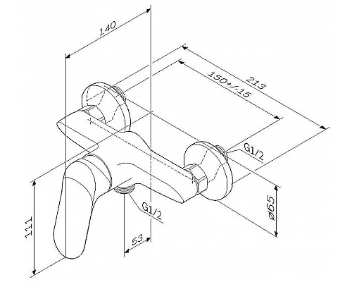 Заказать Смеситель для душа AM.PM Sunny F85C20000 Хром в магазине сантехники Santeh-Crystal.ru