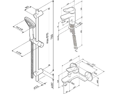 Купить Комплект смесителей AM.PM Sunny F40985C00 Хром в магазине сантехники Santeh-Crystal.ru