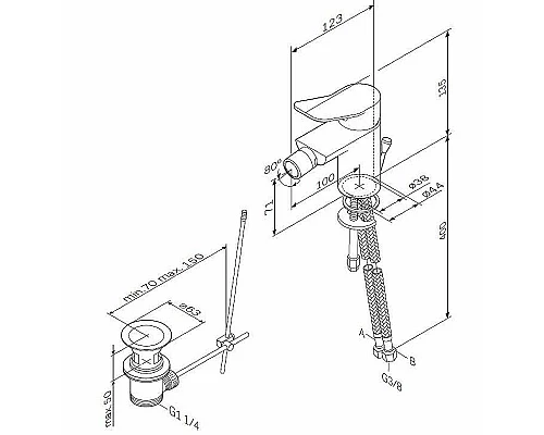 Заказать Смеситель для биде AM.PM X-Joy F85A83100 с донным клапаном Хром в магазине сантехники Santeh-Crystal.ru