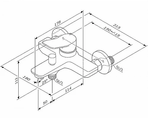 Заказать Смеситель для ванны AM.PM X-Joy F85A10000 Хром в магазине сантехники Santeh-Crystal.ru
