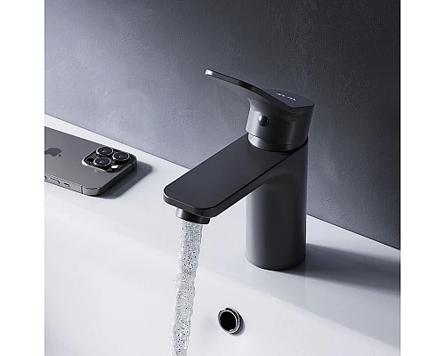 Купить Смеситель для раковины AM.PM X-Joy F85A02122 Черный матовый в магазине сантехники Santeh-Crystal.ru