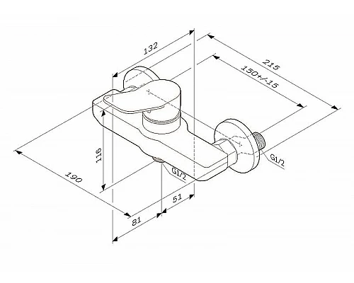 Приобрести Смеситель для душа AM.PM X-Joy F85A20022 Черный матовый в магазине сантехники Santeh-Crystal.ru