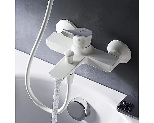 Приобрести Смеситель для ванны AM.PM X-Joy F85A10033 Белый в магазине сантехники Santeh-Crystal.ru