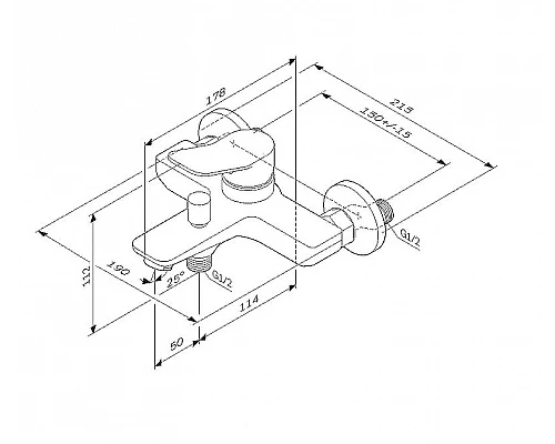 Приобрести Смеситель для ванны AM.PM X-Joy F85A10033 Белый в магазине сантехники Santeh-Crystal.ru