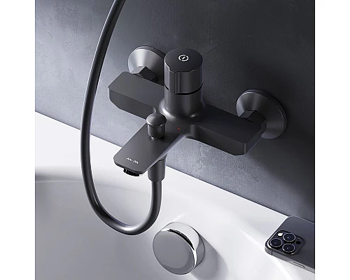 Заказать Смеситель для ванны AM.PM X-Joy F85A10522 Черный матовый в магазине сантехники Santeh-Crystal.ru