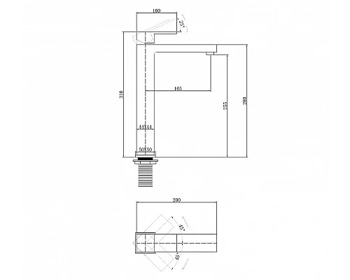 Заказать Смеситель для раковины Abber Daheim AF8211G Золото матовое в магазине сантехники Santeh-Crystal.ru