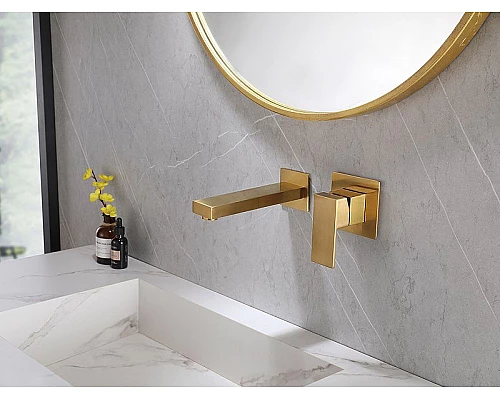 Заказать Смеситель для раковины Abber Daheim AF8212G Золото матовое в магазине сантехники Santeh-Crystal.ru