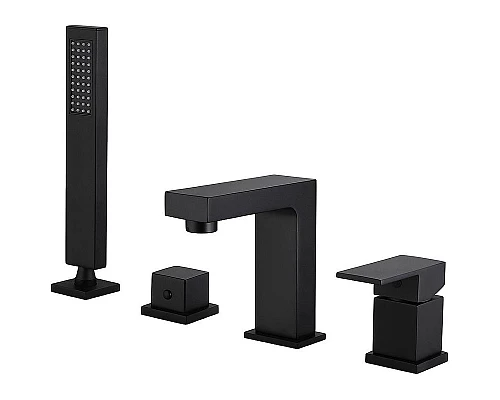 Купить Смеситель на борт ванны Abber Daheim AF8213B Черный матовый в магазине сантехники Santeh-Crystal.ru