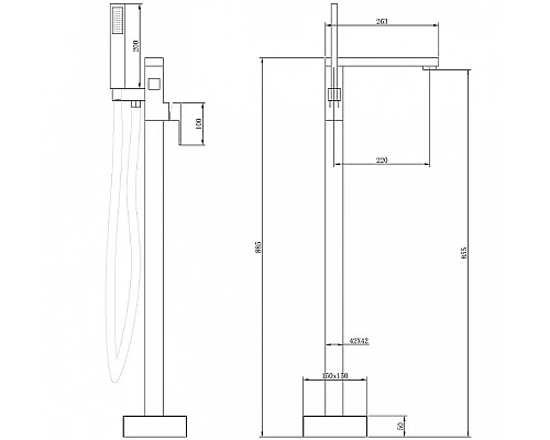 Заказать Смеситель для ванны Abber Daheim AF8215 Хром в магазине сантехники Santeh-Crystal.ru