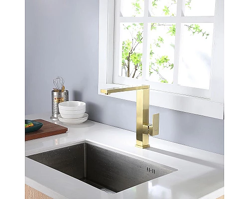 Заказать Смеситель для раковины Abber Daheim AF8214G Золото матовое в магазине сантехники Santeh-Crystal.ru