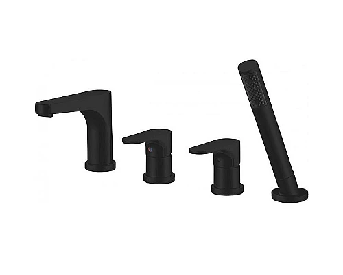 Заказать Смеситель на борт ванны Abber Eleganz AF8313B Черный матовый в магазине сантехники Santeh-Crystal.ru