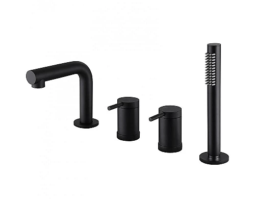 Приобрести Смеситель на борт ванны Abber Emotion AF8813B Черный матовый в магазине сантехники Santeh-Crystal.ru