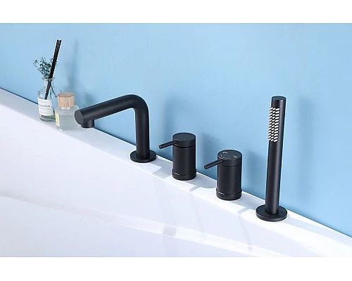 Приобрести Смеситель на борт ванны Abber Emotion AF8813B Черный матовый в магазине сантехники Santeh-Crystal.ru