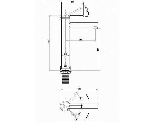 Купить Смеситель для раковины Abber Emotion AF8811G Золото матовое в магазине сантехники Santeh-Crystal.ru
