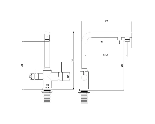 Смеситель для кухни Abber Emotion AF8814B Черный матовый