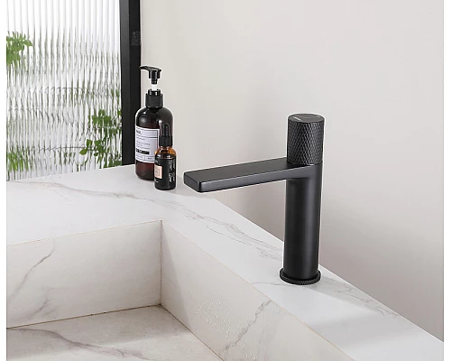 Смеситель для раковины Abber Rund AF8710B Черный матовый