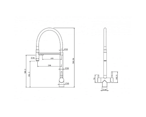 Приобрести Смеситель для кухни Abber Wasser Kreis AF81141B Черный матовый в магазине сантехники Santeh-Crystal.ru