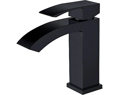 Приобрести Смеситель для раковины Abber Wasserfall AF8610B Черный матовый в магазине сантехники Santeh-Crystal.ru