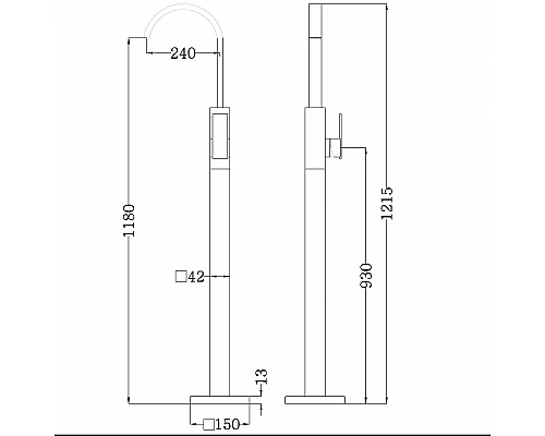 Смеситель для раковины Abber Wasserfall AF8640 Хром