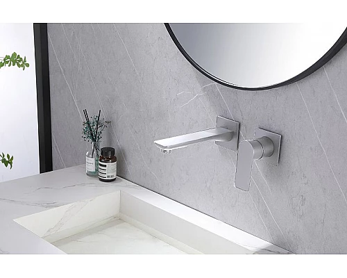 Заказать Смеситель для раковины Abber Weiss Insel AF8082W Белый хром в магазине сантехники Santeh-Crystal.ru