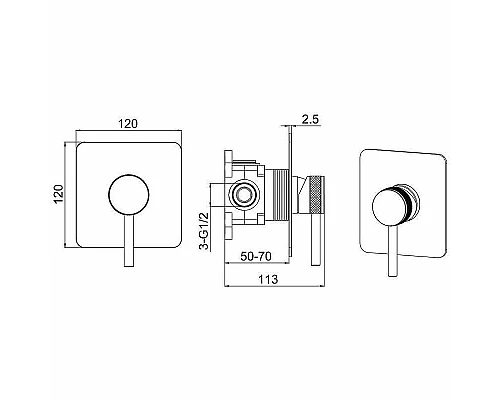 Приобрести Смеситель для душа Allen Brau Priority 5.31012-31 Черный матовый в магазине сантехники Santeh-Crystal.ru