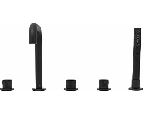 Приобрести Смеситель на борт ванны Allen Brau Priority 5.31007-31 Черный матовый в магазине сантехники Santeh-Crystal.ru