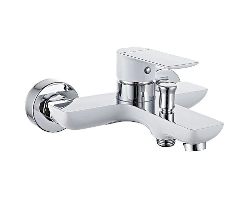 Купить Смеситель для ванны Aquanet Arctic AF520-20СW 216776 Хром Белый в магазине сантехники Santeh-Crystal.ru