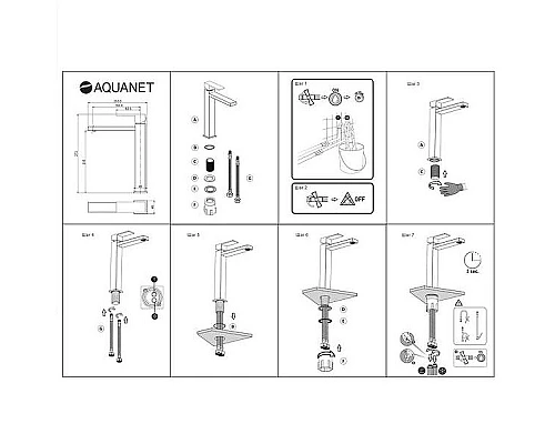 Купить Смеситель для раковины Aquanet Blanco AF420-11W 261817 Белый матовый в магазине сантехники Santeh-Crystal.ru
