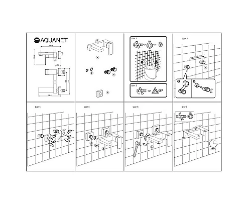 Приобрести Смеситель для ванны Aquanet Blanco AF420-20W 261818 Белый матовый в магазине сантехники Santeh-Crystal.ru