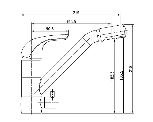 Купить Смеситель для кухни Aquanet Kitchen AF777-44С 261840 Хром в магазине сантехники Santeh-Crystal.ru