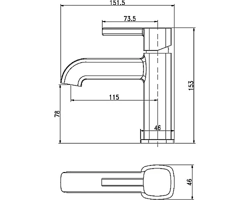 Заказать Смеситель для раковины Aquanet Minima AF130-10C 261813 Хром в магазине сантехники Santeh-Crystal.ru