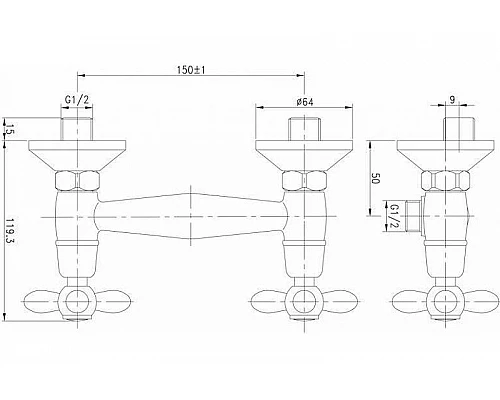 Приобрести Смеситель для душа Aquanet Opera SD98907 187238 Хром в магазине сантехники Santeh-Crystal.ru