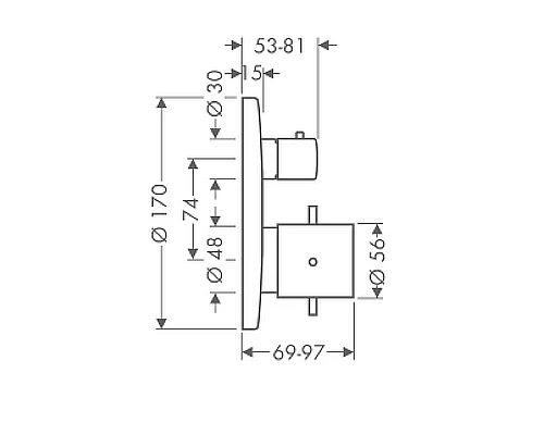 Заказать Смеситель для душа Axor Starck 10700000 с термостатом Хром в магазине сантехники Santeh-Crystal.ru