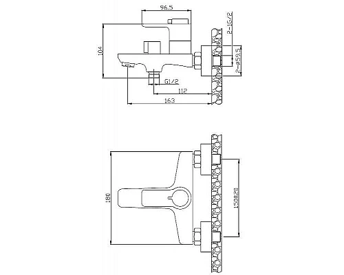 Заказать Смеситель для ванны BelBagno Ancona ANCONA-VASM-CRM с термостатом Хром в магазине сантехники Santeh-Crystal.ru