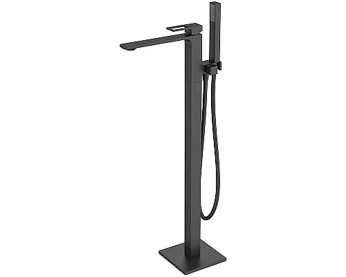 Купить Смеситель для ванны BelBagno Luce LUC-FMT-NERO Черный матовый в магазине сантехники Santeh-Crystal.ru