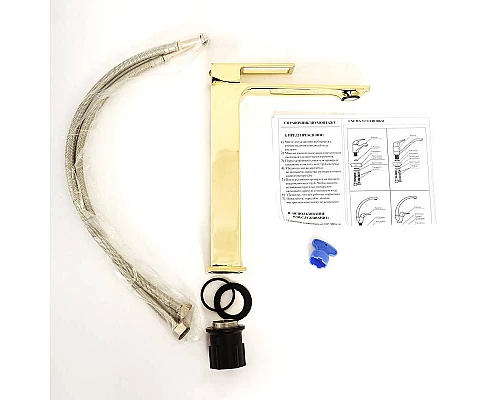 Заказать Смеситель для раковины BelBagno Luce LUC-LMC-ORO-W0 Золото в магазине сантехники Santeh-Crystal.ru